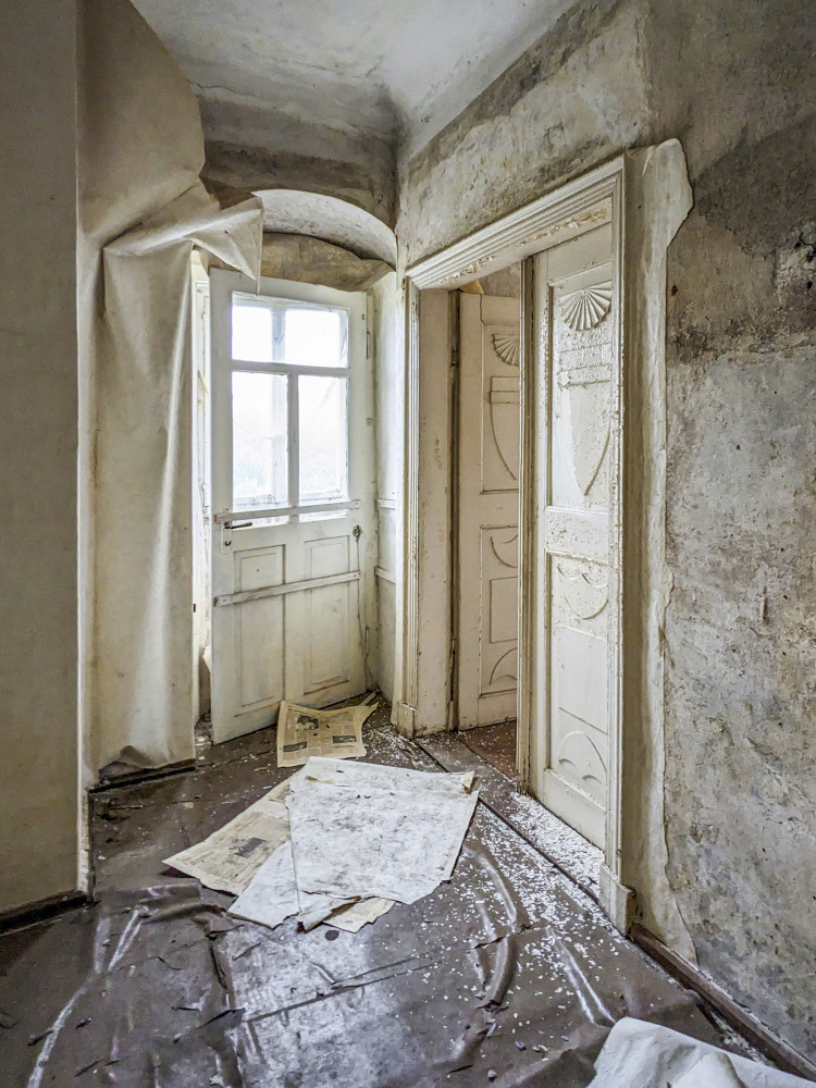 Innenansicht des Herrenhauses der Schafwollspinnerei Wolkenburg